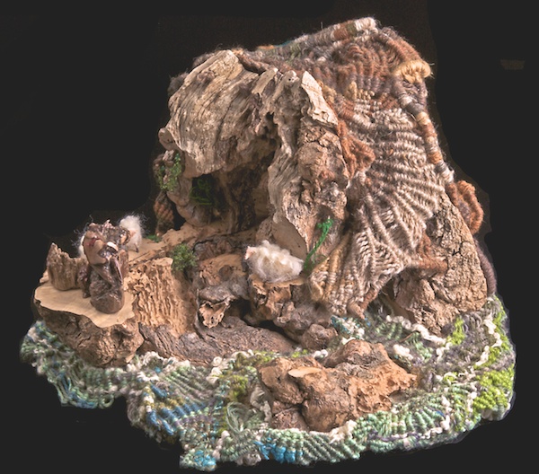 Cyclop's cave with thick-fleeced sheep